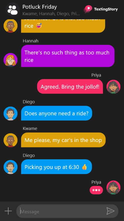 TextingStory Modern theme